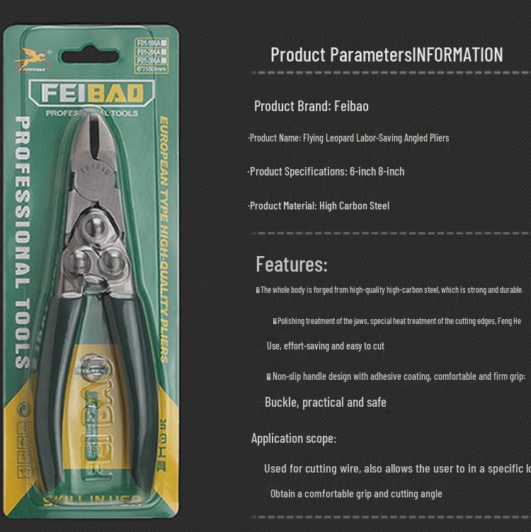 Labor-Saving Steel Wire Cutters: Multi-Functional, Angled, 6  & 8  Lineman s Pliers, Industrial Grade Electrician s Diagonal Cutting Pliers