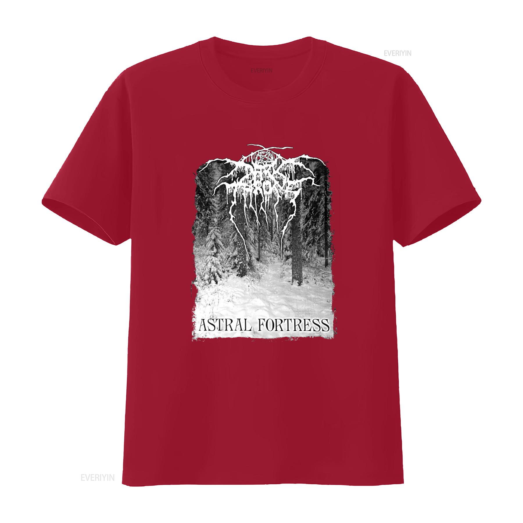 

DARKTHRONE Astral Fortress Forest T Shirt Unique Winter Scene Design for Mens Fashion vintage Washed Breathable Slightly Soft S