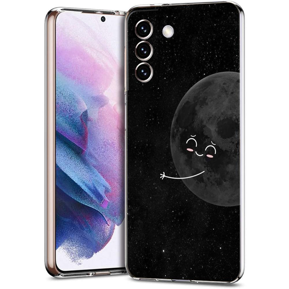 Couple Cartoon Aesth Sun Moon Phone Case For Samsung Galaxy S24 Ultra S23 FE S22 S20 S21 5G S10 S9 Plus S10E S8 Soft Clear Cover