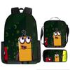 Digital Building Block Numberblocks School Bag Large Capacity Polyester Backpack Satchel Bag Pencil Bag Backpack Three-Piece Set