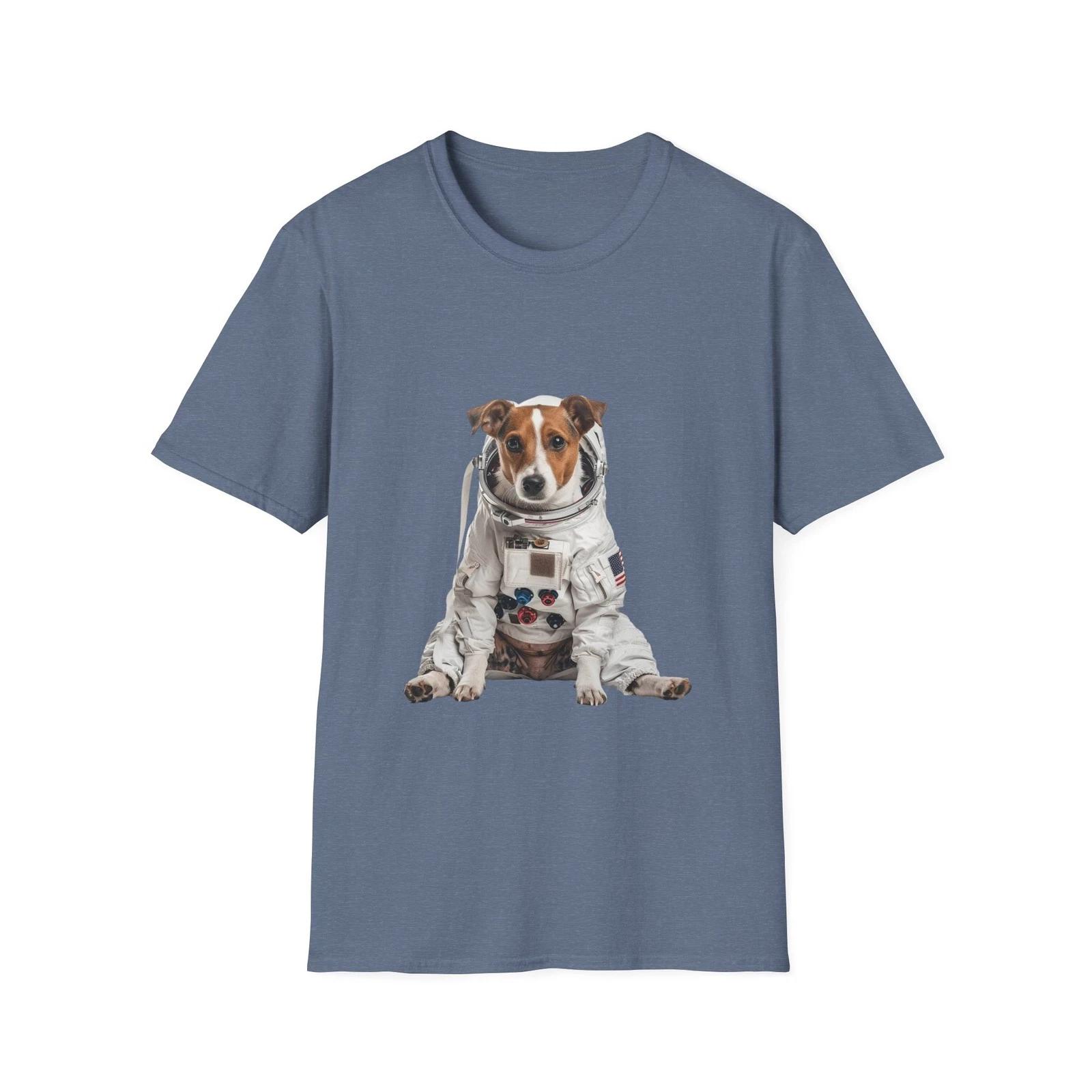 Astronaut Dog T-Shirt Space Pup Tee Cute Dog T-Shirt Graphic Tee S