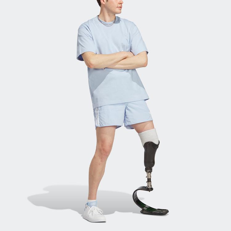 Adidas Originals Adicolor Contempo Tee With Trefoil Logo Men Tops Light-Pink Blue IB9469