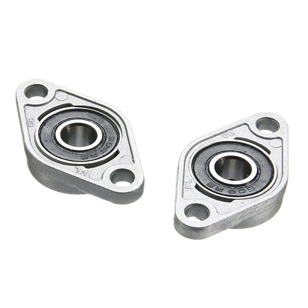 2Pcs/lot KFL08 Pillow Block Bearings 3D printer Parts Zinc Alloy Rhombic Pillow Flange Block Bearings 8mm Bore Diameter