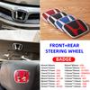 1pcs Car Front Grill Badges Rear Trunk Emblem Lid Covers Logo Sticker For Civic Fit Jazz Accord CRV HRV City Odyssey