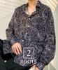 Second Roots Print Shirt with a Bold or Painted Perfect for Spring and Western Long and Stylish and Comfortable for and Office Great for Everyday and