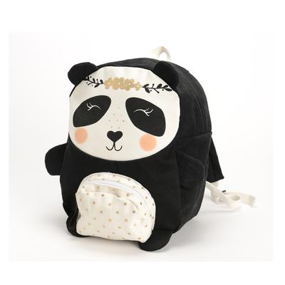 Les Trésors De Lily [Q9582] - Designer Backpack 'Panda' Black Beige - 31x23x12 Cm