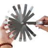 16 Blades Stainless Steel Curved Feeler Gauge Dual Marked Feeler Gauge Set Metric Filler Feeler Gauge for Measuring Slot Size