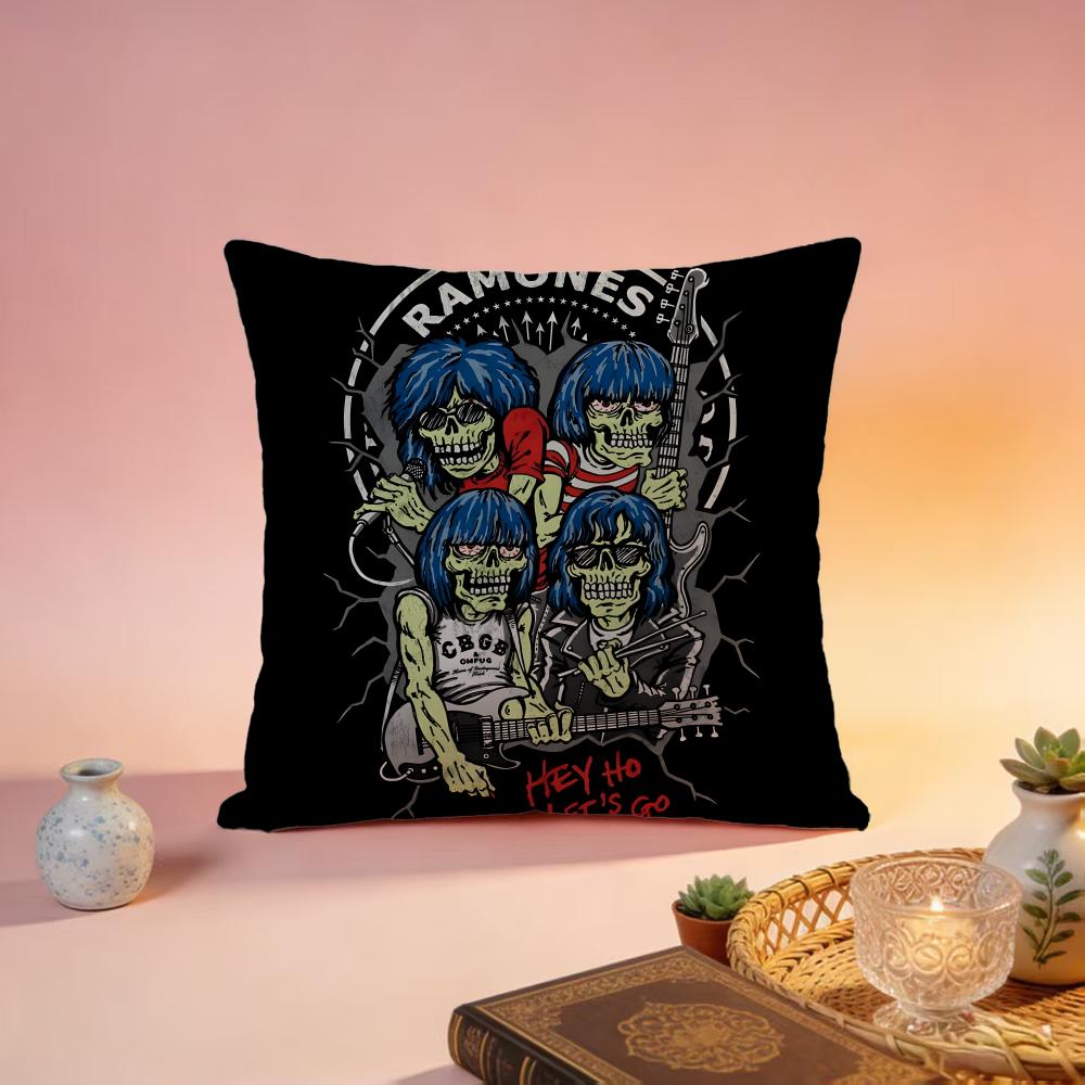 Trending RRamonesed Cushion Cover Premium SkinFriendly Pillow Case MultiPurpose for Home Office Travel
