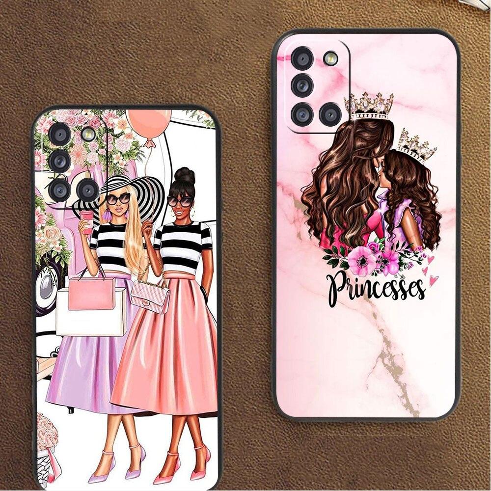 Cell Fundas Woman Girl Super Mom Baby Coque For Samsung A12 A71 A52 A72 A32 4G A02s A31 A41 A21s A51 A22 A52s 5G A13 A23 A73
