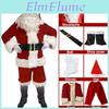 Set Claus Mens Santa 7piece Adult Velvet Santa Claus Set And Christmas Set Costume