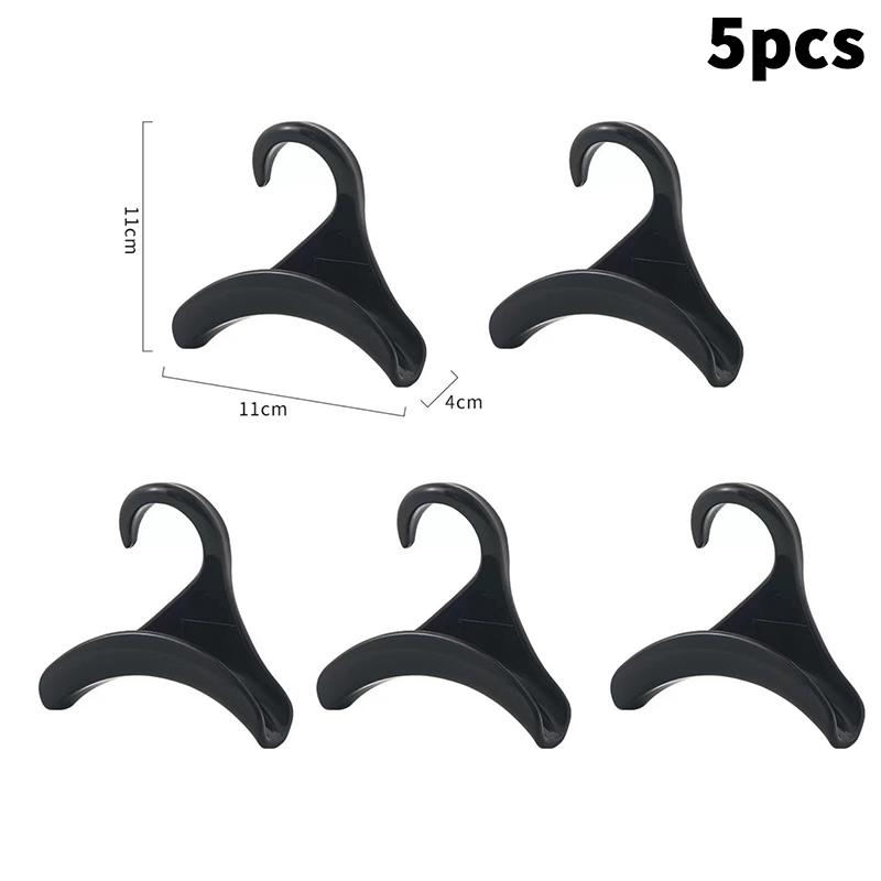 3/5Pcs Widen Plastics Hanger Connection Hook Stackable Space Saving Storage Multifunctional Bag And Hat Hanging Rack