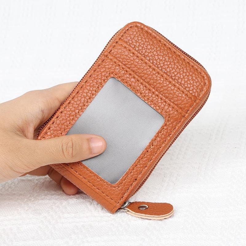 Card Bag Multi-card Organ Zipper Wallet Color Multi-color Candy Color Pu Bag Customized On Demand