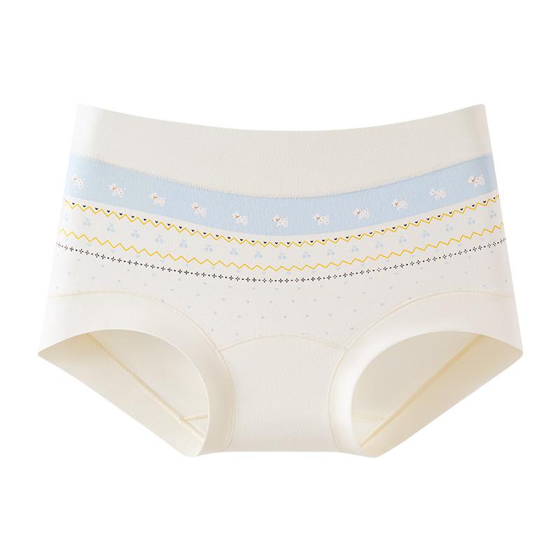 Ladies Spring and Summer Lovely Pure Cotton 10A Antibacterial Extension Crotch Soft Breathable Flat Angle Briefs