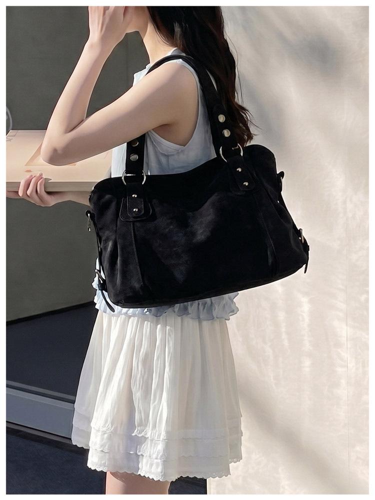 Stylish Large-Capacity Women's Tote: Versatile Solid Color Crossbody & Shoulder Bag