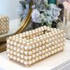 Nordic Luxury Tissue Box Rectangular High-end Napkin Holder Convenient Metal Decoration Napkin Storage Box Dresser