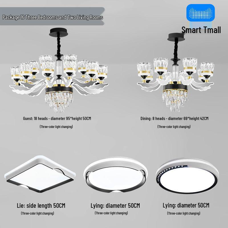 Luxury Modern Crystal Chandelier for Living Room - Elegant Luminous Fixture