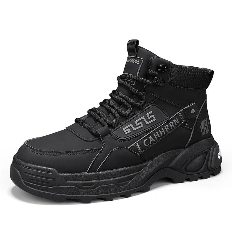 Martin boots British style men's thick-soled wear-resistant trend tooling shoes autumn and winter new men's high-top outdoor short boots
