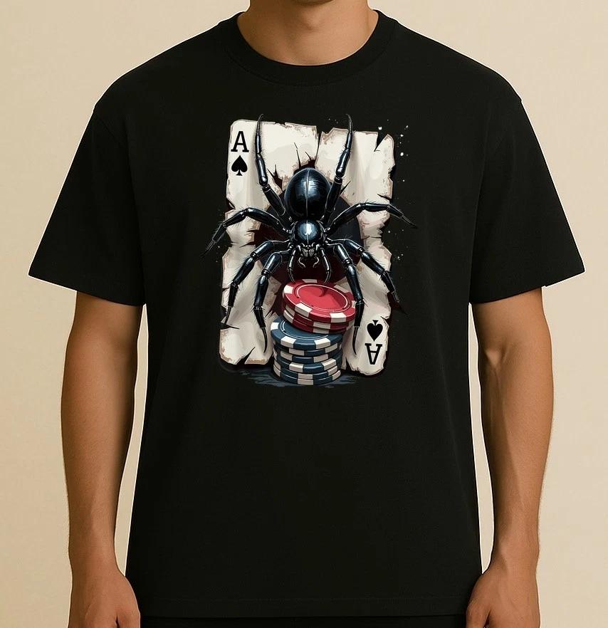 Ace Of Spades Poker Casino Style T-Shirt S-4XL S