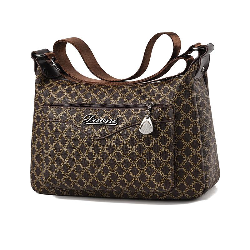 New flower material retro trend shoulder bag small square bag