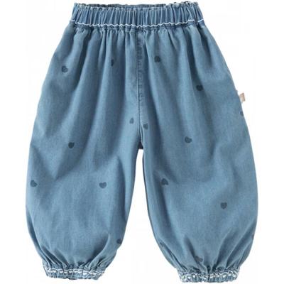DAVE&BELLA Girls' Summer Cotton Denim Harem Pants