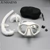 JUNHAIINS Low-Volume Freediving Mask With Tempered Glass Lens Adjustable Strap Snorkeling Diving