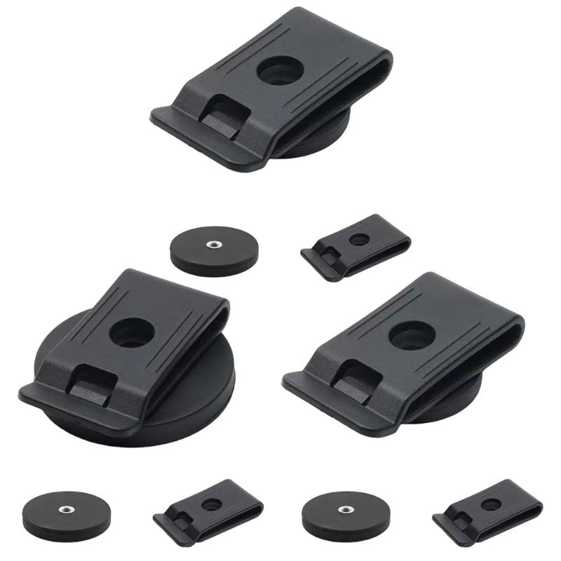 Pack of 3 Magnetic Belt Clasps Clips Adjustable Lock Snapped On for Tool in 43mm 55mm 66mm Silicone Wrap Magnetic Suction