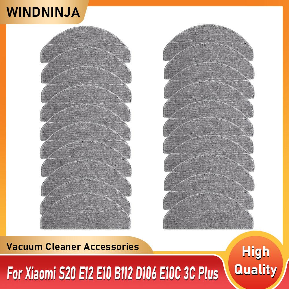 עבור שואב אבק רובוטי Xiaomi S20 E12 E10 B112 D106 E10C 3C Plus 3C Enhanced C103 אביזרים להחלפה של מטלית מיקרופייבר לשטיפה