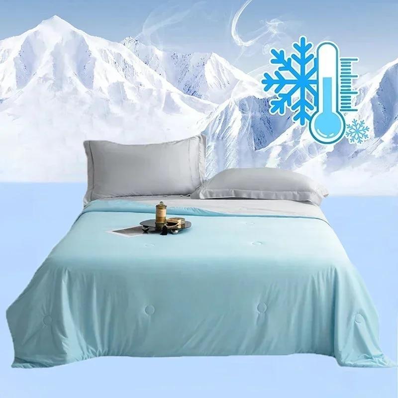 Cooling Fabric Air Condition Quilt Cool Blankets for Beds Double Side Cold Silky Summer Blanket Lightweight Cooled Comforter