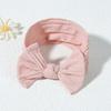 Solid Color Bowknot Baby Headband Sweet Headwear Kids Girls Boutique Elastic Protect Turban Headand Baby Hair Style Accessories