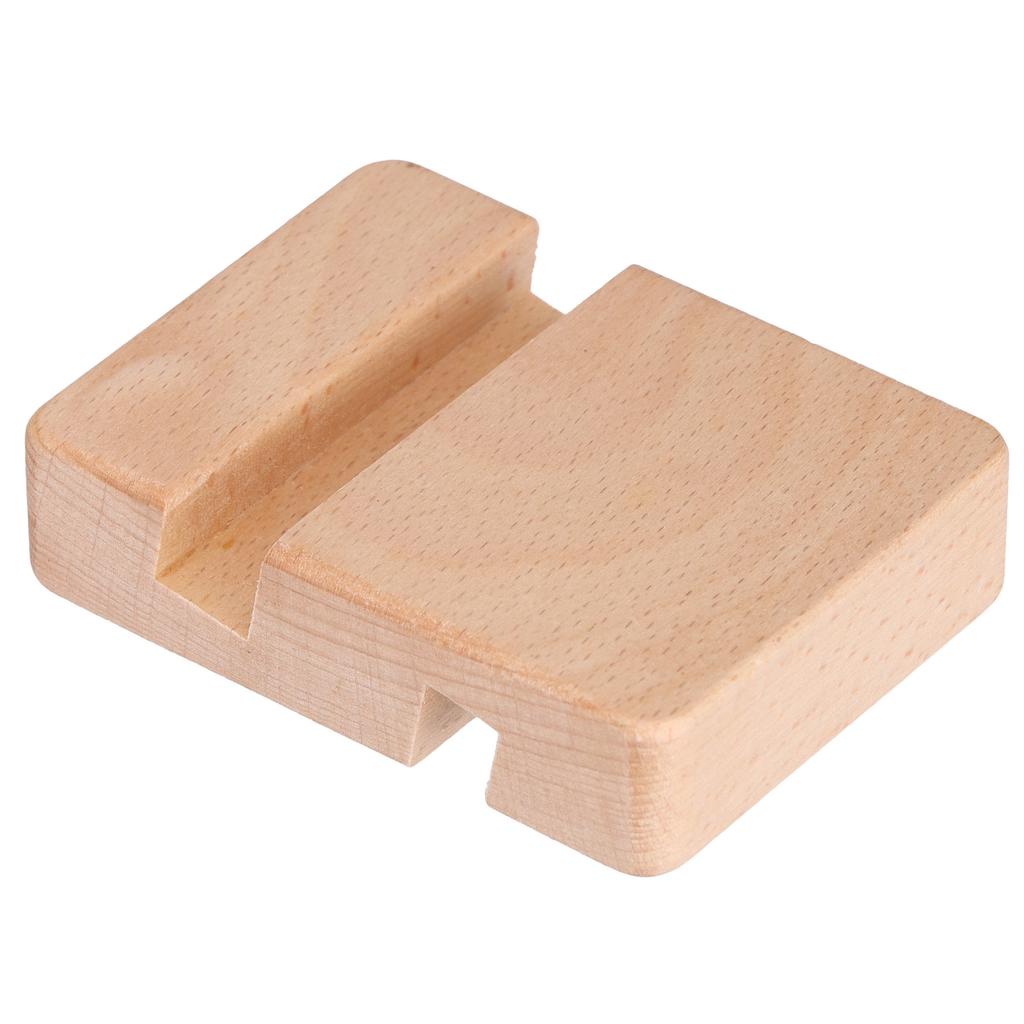 Phone Stand Wooden Compact Durable Universal Simple Stylish Modern Phone Holder for Home OfficeSquare Double Slot
