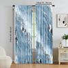 Versatile Polyester Transparent Curtains Home Decoration Blue Satellite Seas Use Bedrooms Living Rooms Curtain Set Of 2 Made Washable Great Room Ready