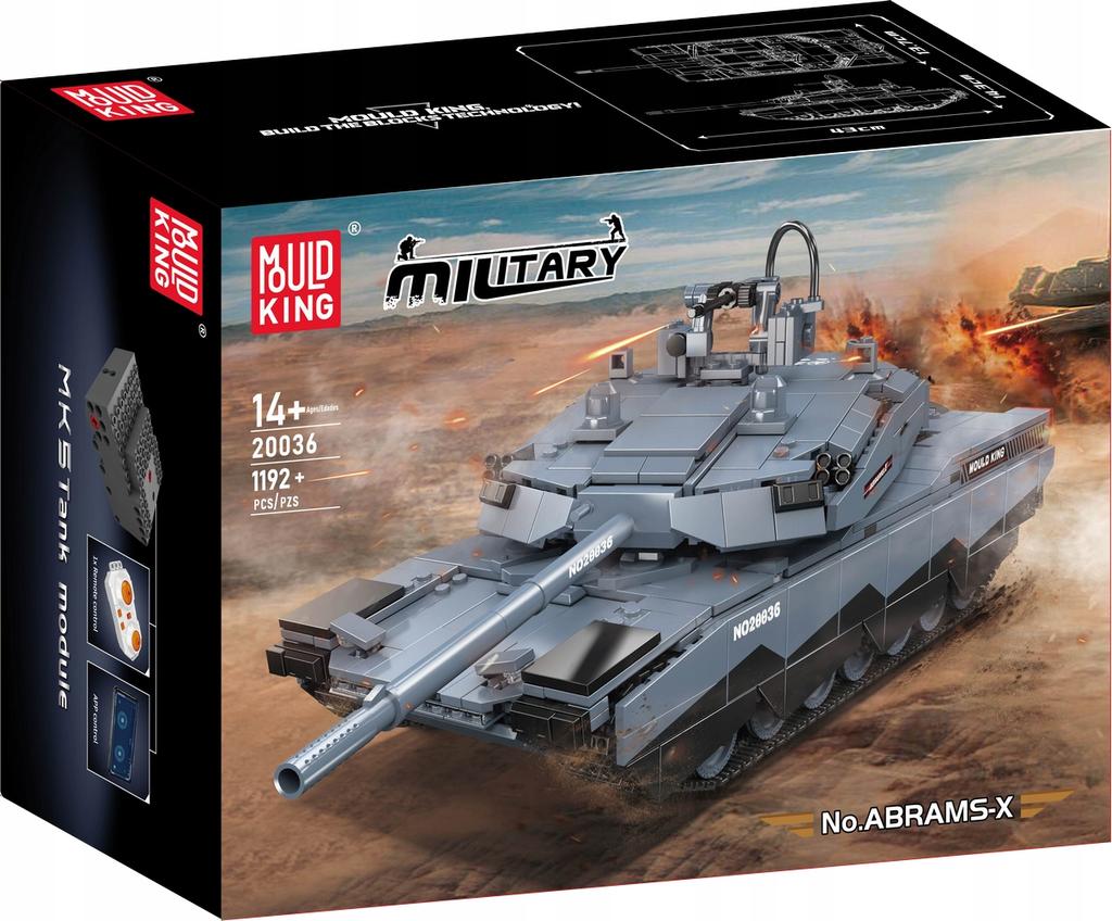 Abrams Mould King 20036 Fernsteuerbarer Panzer Bausatz