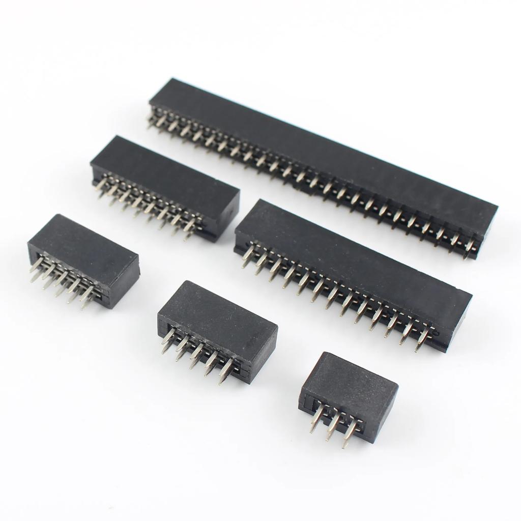 10 buc. Pas 2,54 mm Bandă conector mamă 6/10/14/16/20/26/34/40/50 pini Dublu Drept DIP Conector cu cheie de polarizare 6P 10P 40P 50P