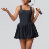 NEW Bare Feel Sports Dress with Pocket,anti-exposure,tennis Wear with Bra Pads,running, Fitness and Bodybuilding, Sports Trends, Cycling Dress Black