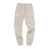 Vintage Cotton And Linen Casual Pants Men'S Solid Color Fashionable Loose Leg Pants