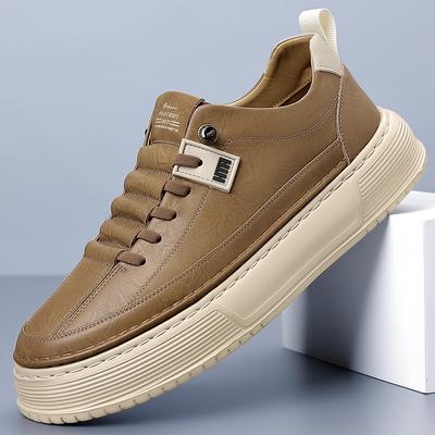 Zomer retro nieuwe casual schoenen Britse heren platform verhogende board schoenen heren lage top ademende herenschoenen
