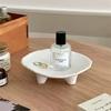Creative Ceramic Jewelry Tray with Unique Three Legged Artistic Design Multifunctional Oval Desktop Accessory Tray