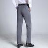 2025 Men's Elastic High Waist Straight Summer Pants for Seniors: Loose, Casual Trousers