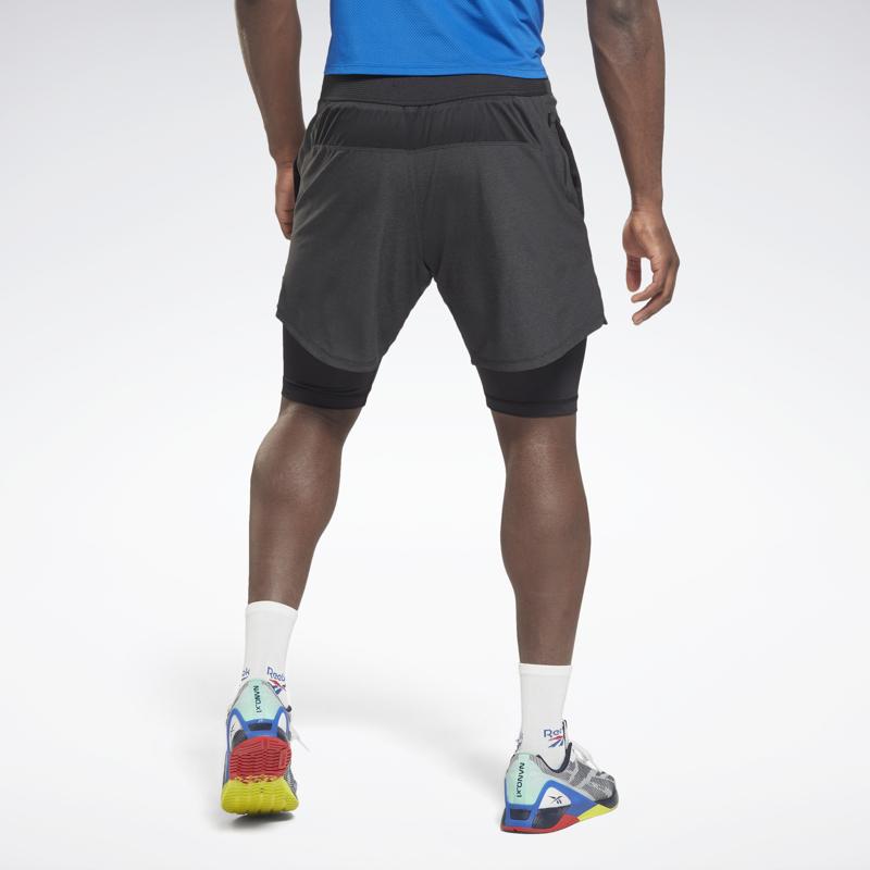 Reebok Solid Color Fitness Training Running Shorts Men Shorts Gray HG4065