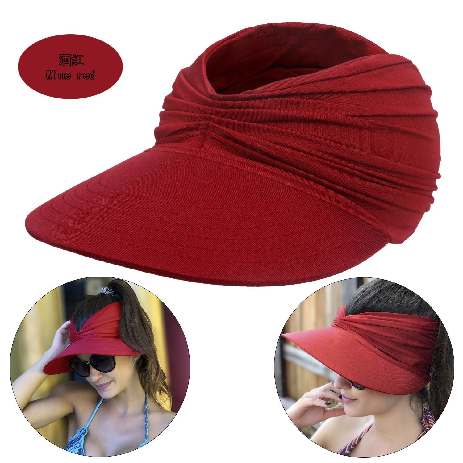 

Beach Sun Hat Empty Top Hat 50 + Sun Protection Hat Ladies Outdoor Sports Hat average size