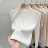 Lace High-neck Sweater Women's Autumn and Winter Twisted Pearl Slimming Pullover Top Sweater Knitted Sweater Long Sleeve