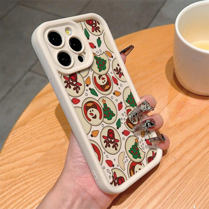 Cartoon Christmas Pattern for iPhone11/12/13 iPhone Case 14/15Promax Premium 16Pro