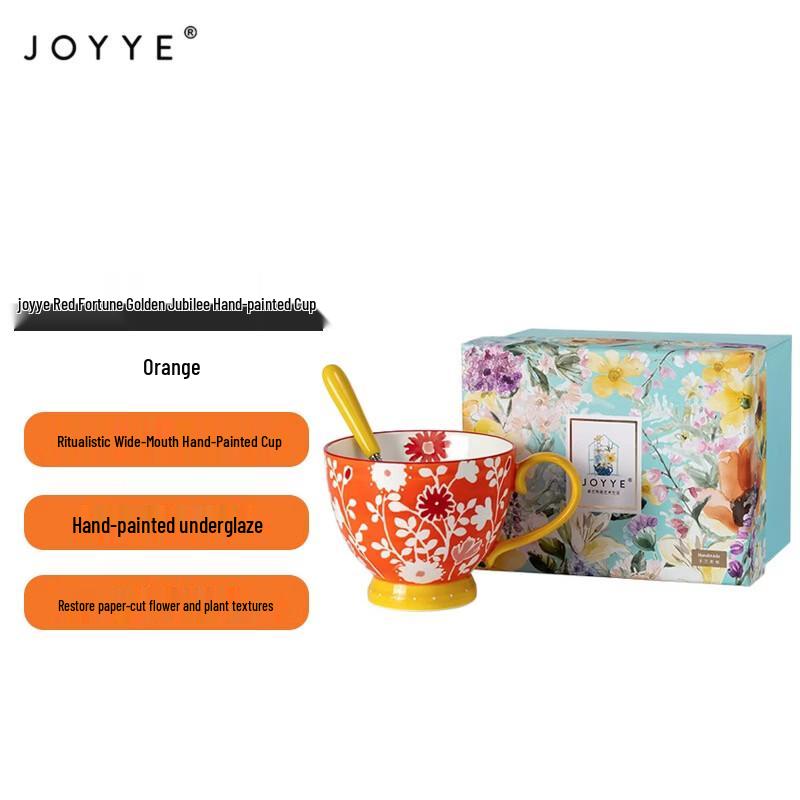 JOYYE Good Fortune Hand-Painted Ceramic Mug