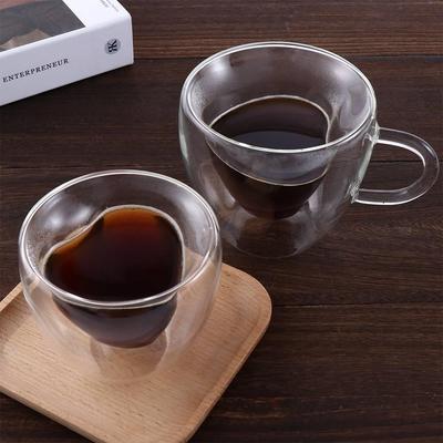 With Handle Kitchen Breakfast Glass Cup Tea Cup Dinking Glasses Coffee Mug Insulated Glass Cup