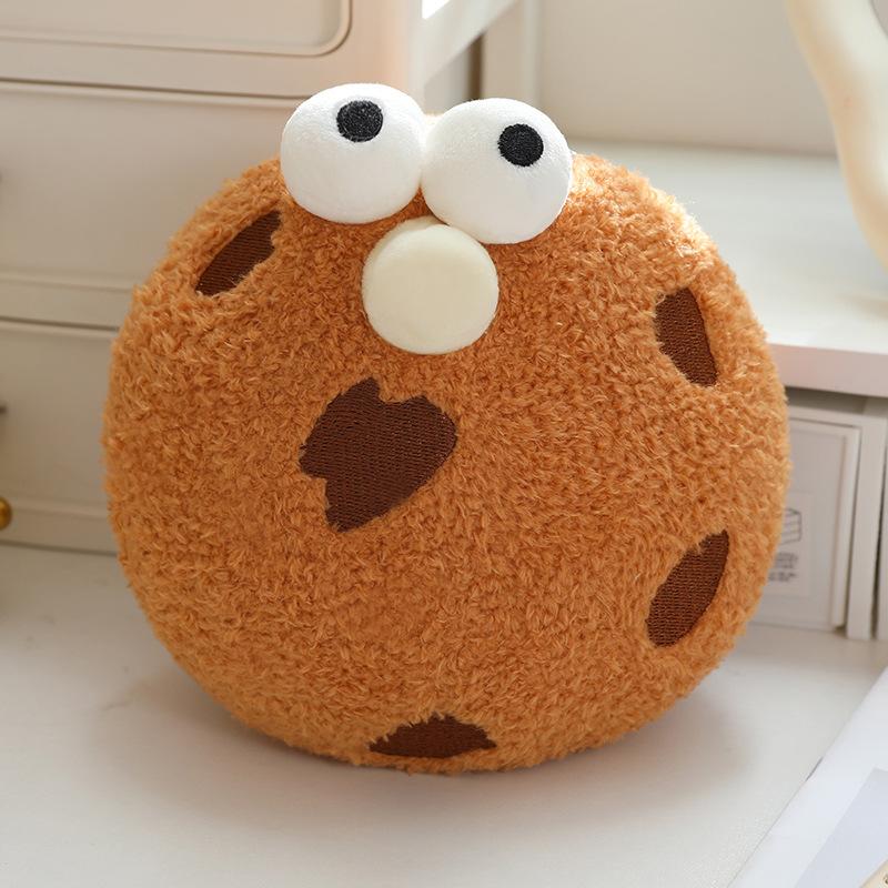 Cartoon Simulation Toast Butter Chocolate Chip Cookies Strawberry Cake Doll Dessert Plush Toy Doll Gift