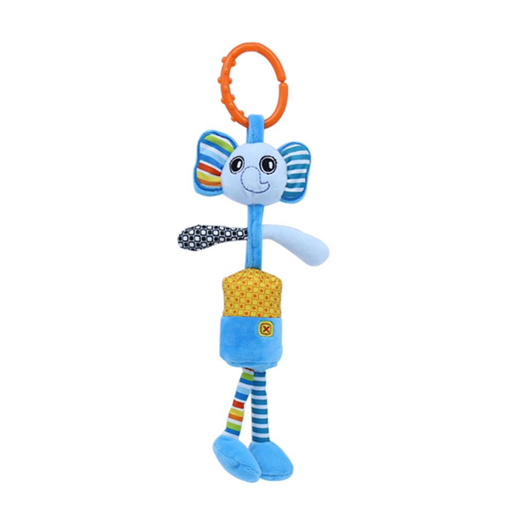 Cartoon Baby Infant Animals Stroller Bed Hanging Bell Rattles Plush Doll Toys