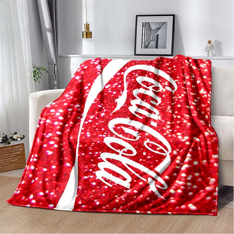 

Coca-Cola Logo Flannel Blanket, Soft Throw Blanket for Bedroom 80cm x 120cm