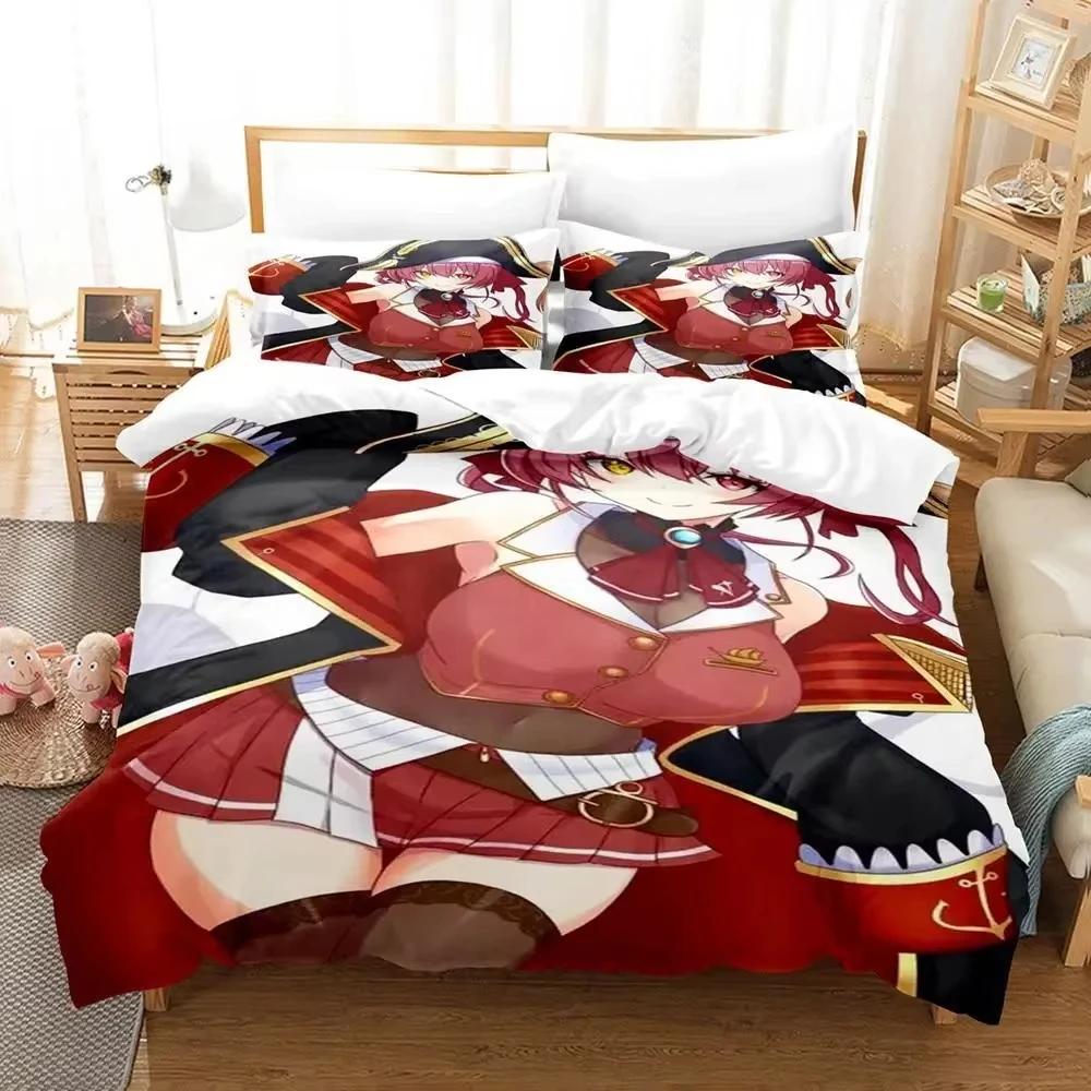 Comforter Vtuber Ninomae Bedding Set Single Twin Full Queen King Size Bed Set Aldult Kid Bedroom S 3D Print Kawaii Anime