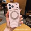 Applicable To iPhone11PROMAX Ripple Liquid Silicone Mobile Phone Case Apple 11 Rotating Magnetic Bracket Protective Case