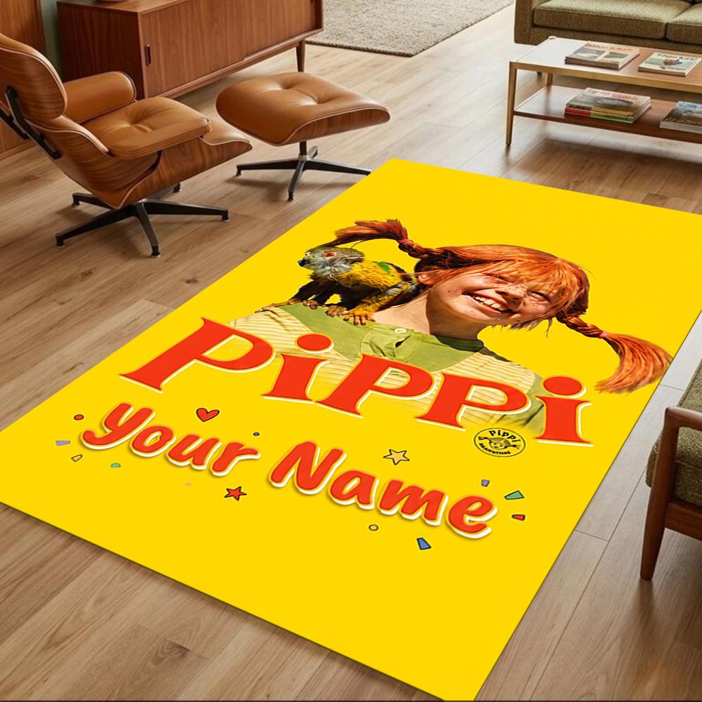 Pippi Customize Your Name Carpet Design for Dining Room Foyer Hallway Kitchen Anti-slip Rug Office home decor Wedding Party Gift